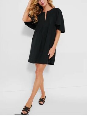 Tuckernuck Black Mini Dress with Flutter Sleeves